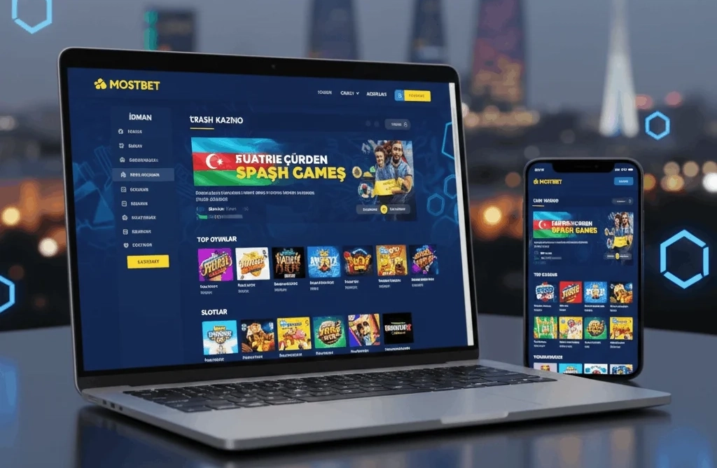 Mostbet Azerbaijan rəsmi veb saytı - smartfon və kompüterdə göstərilir